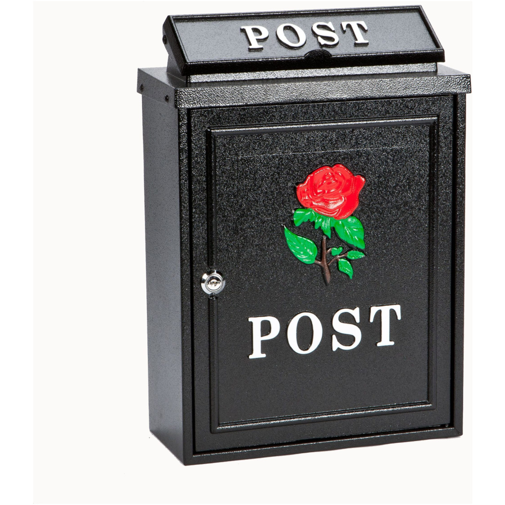 TY01ROSE – Cast Aluminium Post Box, Rose – Curust Industries
