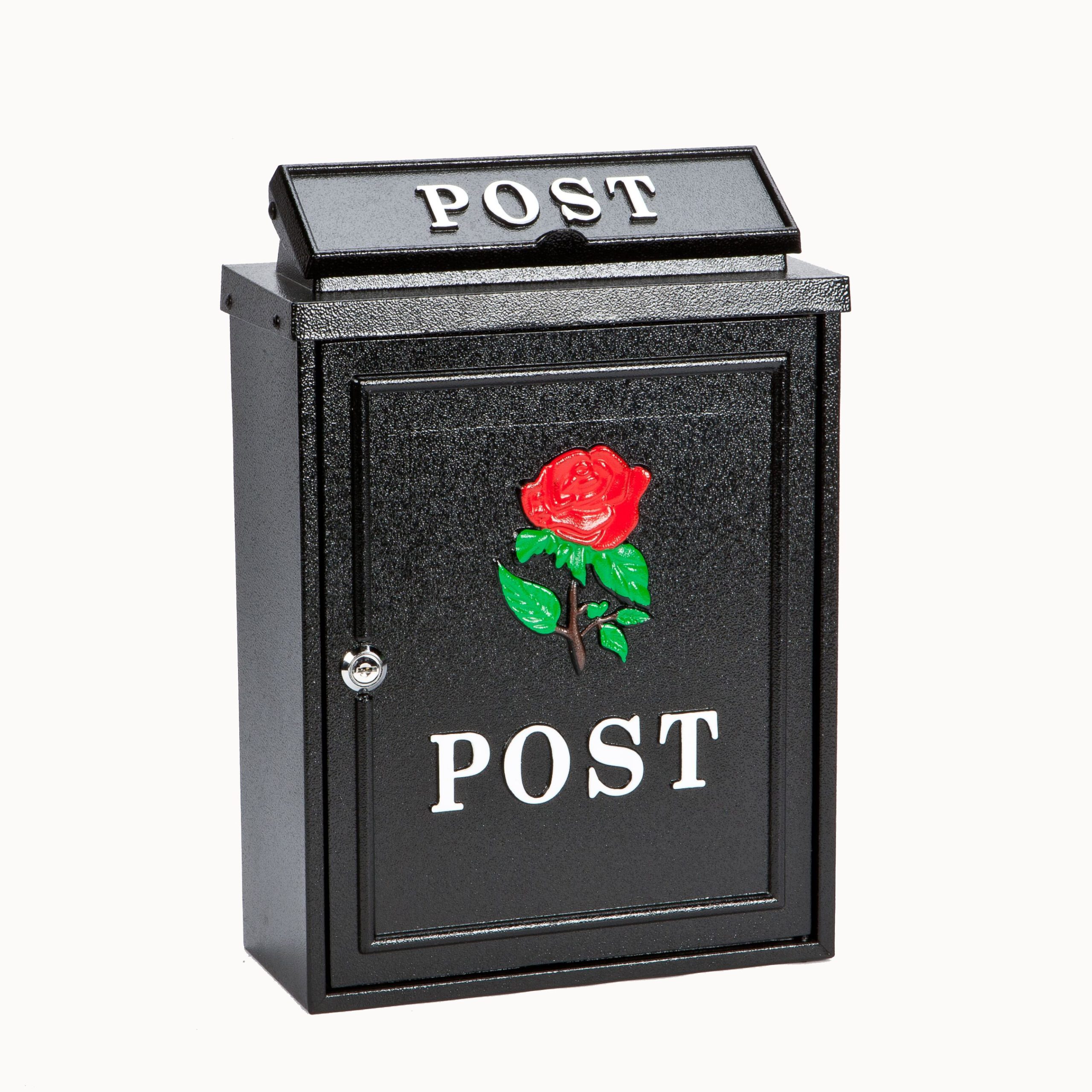 TY01ROSE - Cast Aluminium Post Box, Rose