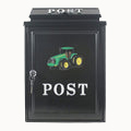 TY099 - Cast Alum Post Box, Grn Tractor