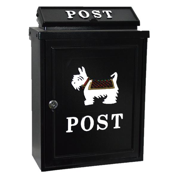 TY37DOG - Cast Aluminium Post Box, Dog