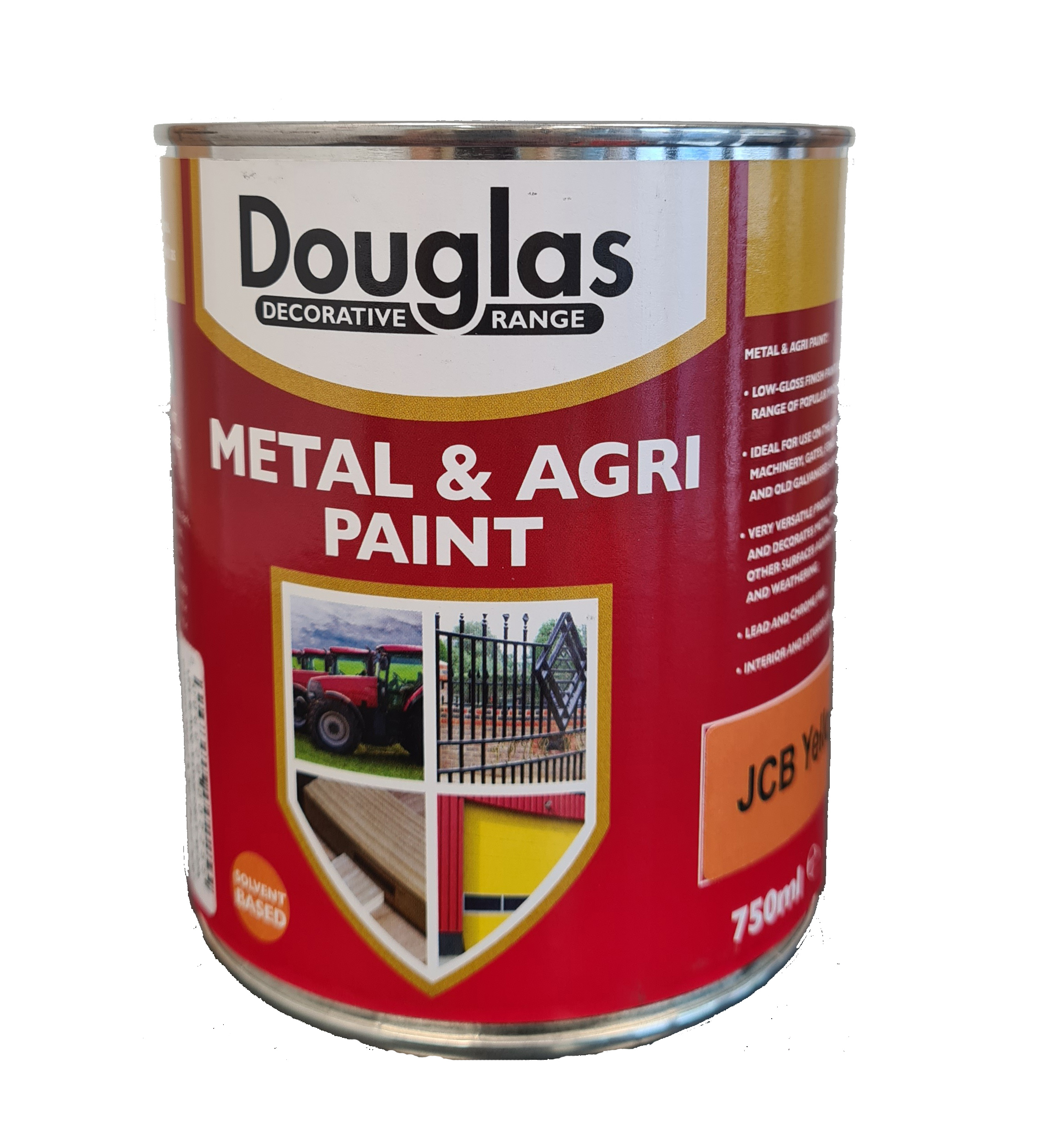 DPAG1000JY - 750ml Metal and Agri Paint JCB Yellow