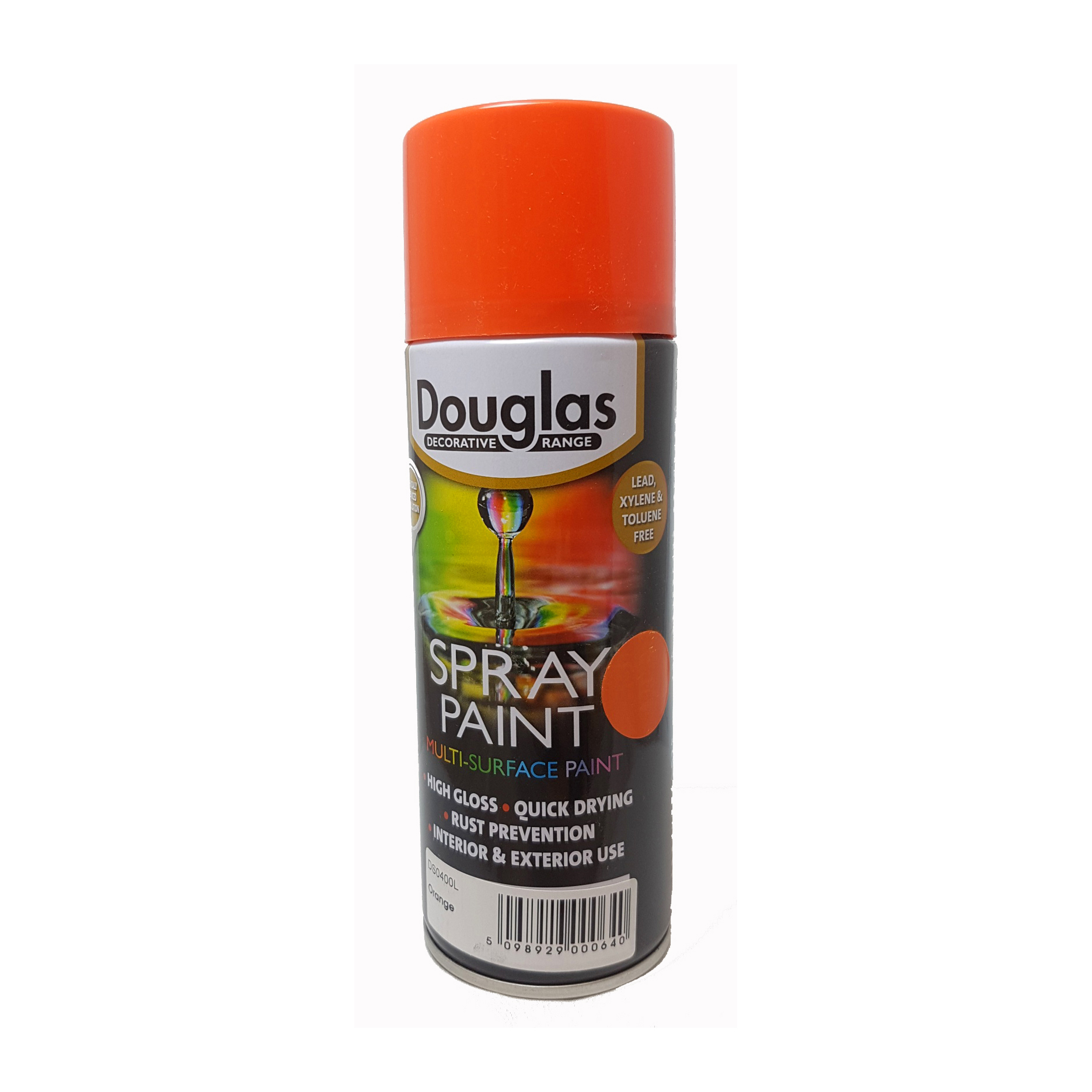 DS0400L - Multi Surface Spray Paint, 400ml Orange