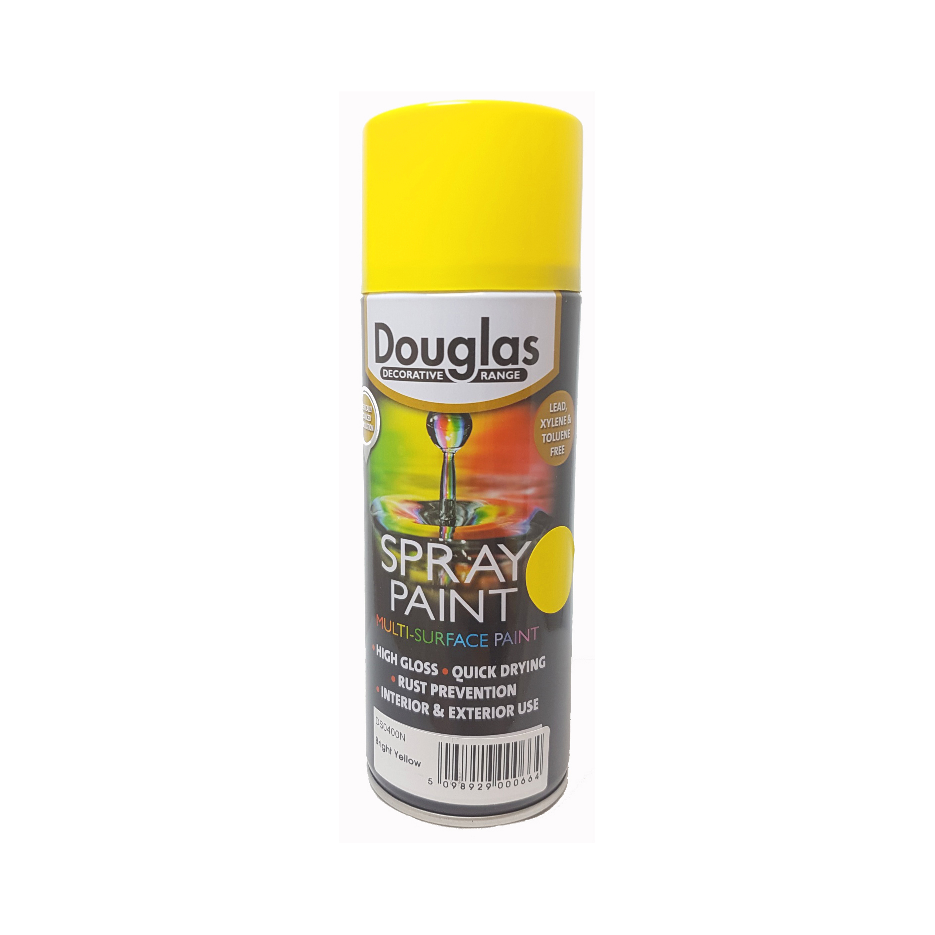 DS0400N - Multi Surface Spray Paint, 400ml Bright Yellow