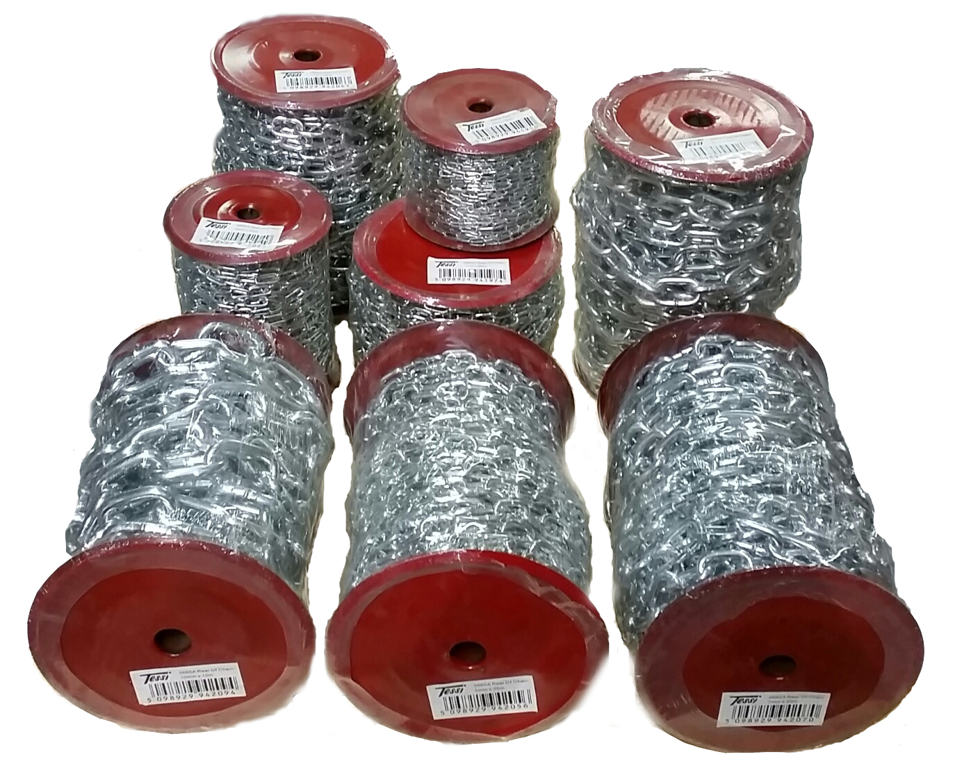 TCH535 - 5mm x 35m Electro Plated Chain on Metal Reel