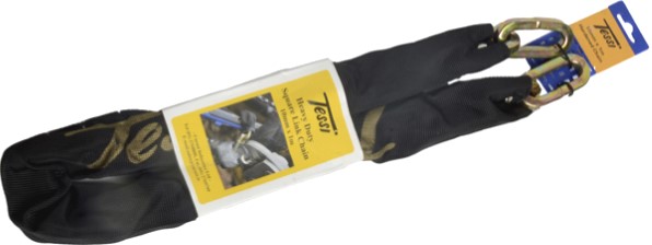 THC81000 - 8mm x 1m Length of Hardened Chain in Black Cloth Sleeve