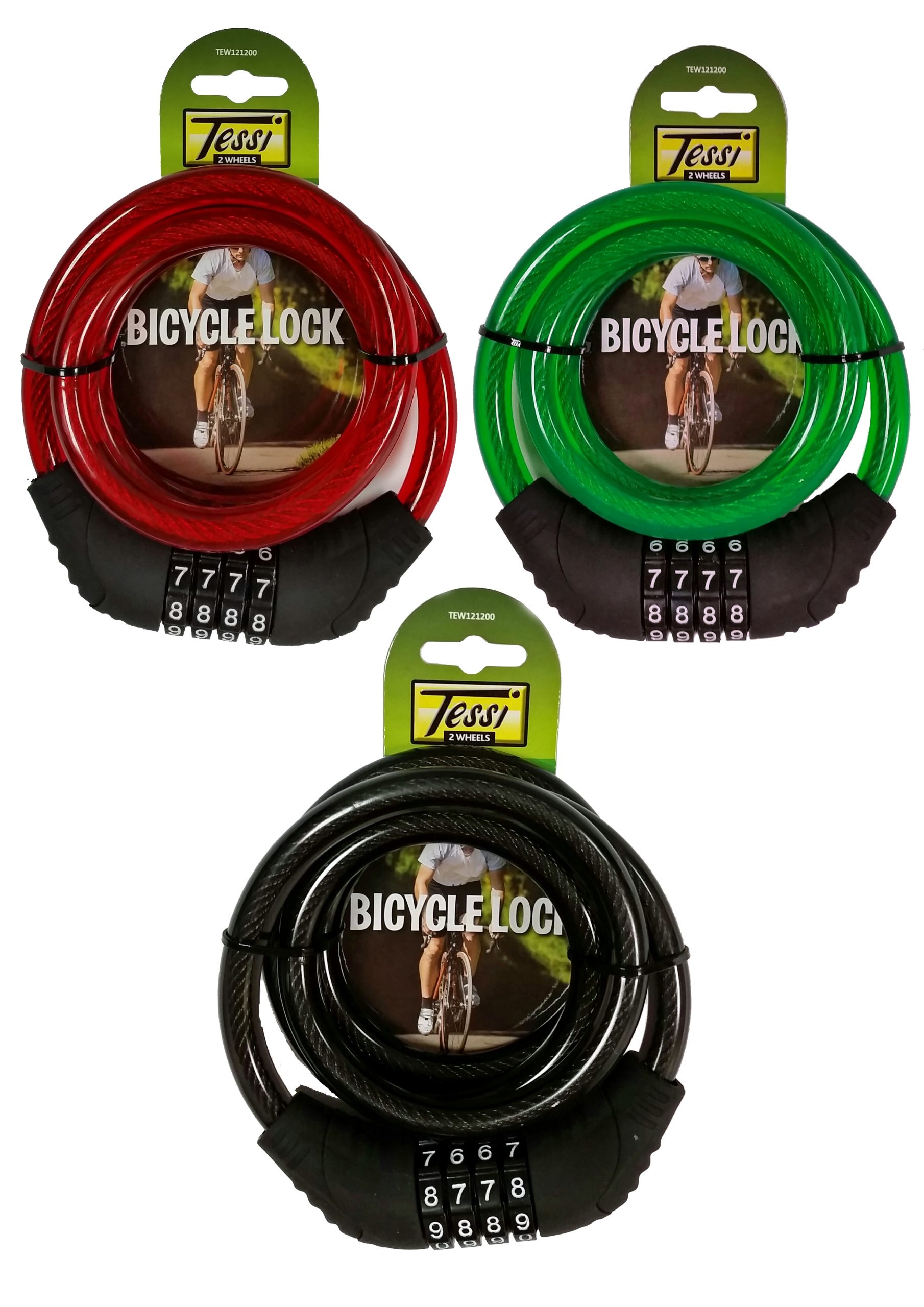 TEW121200 - 12mm Bicycle Cable Lock with 4-digit resettable combination