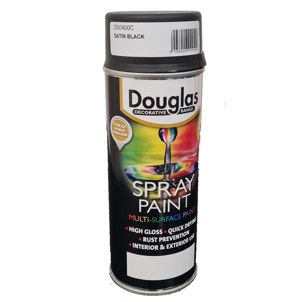 DS0400C - Multi Surface Spray Paint, 400ml Satin Black