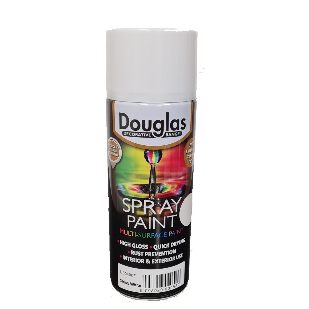 DS0400F - Multi Surface Spray Paint, 400ml Gloss White