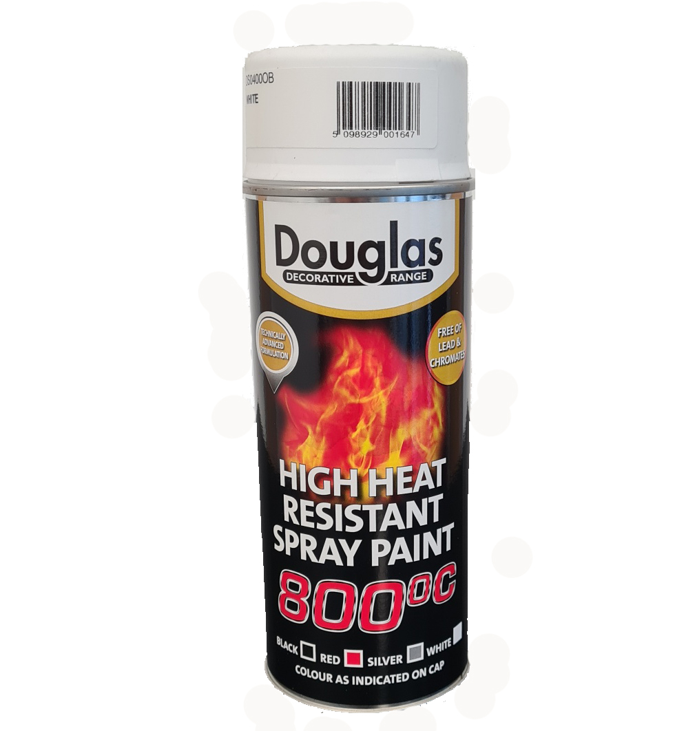 DS0400OB - High Heat Resistant Spray Paint 400ml Matt White, 800C