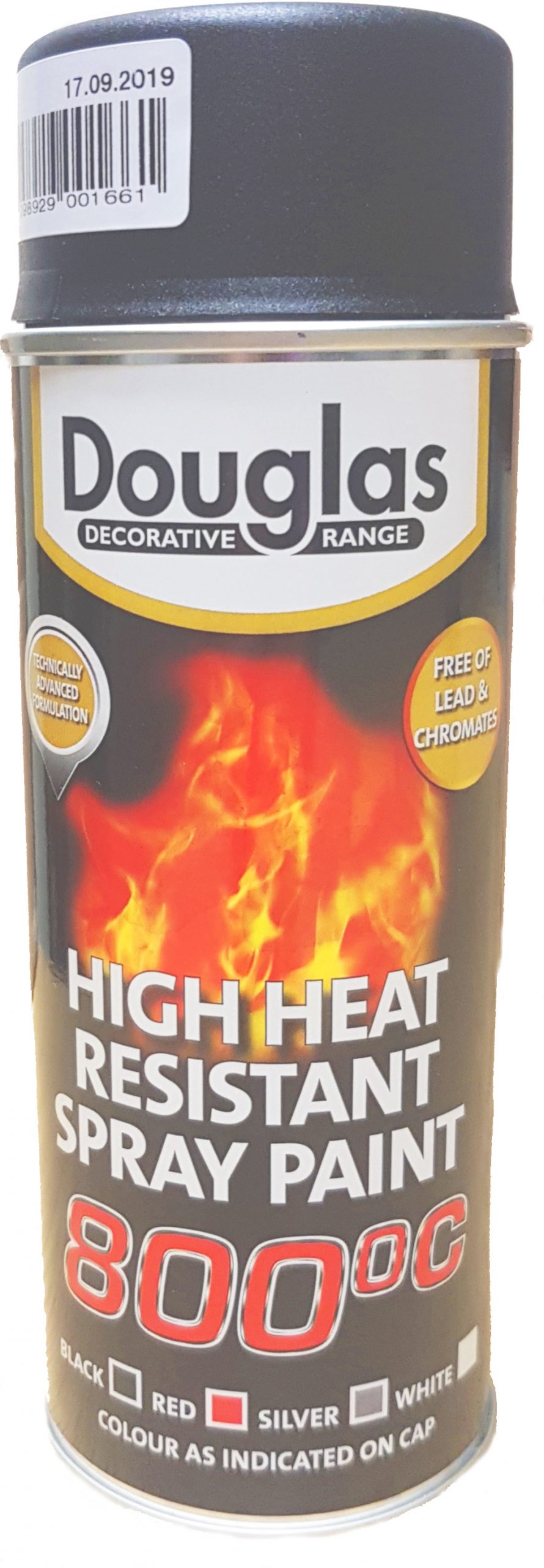 DS0400OD - High Heat Resistant Spray Paint 400ml Matt Black, 800C