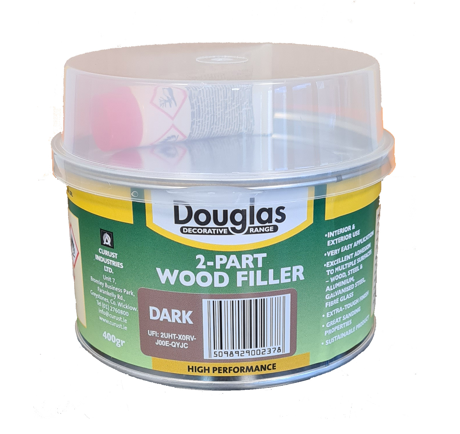 DPWF2PDRK - 2 Part Wood Filler, 400gr Dark