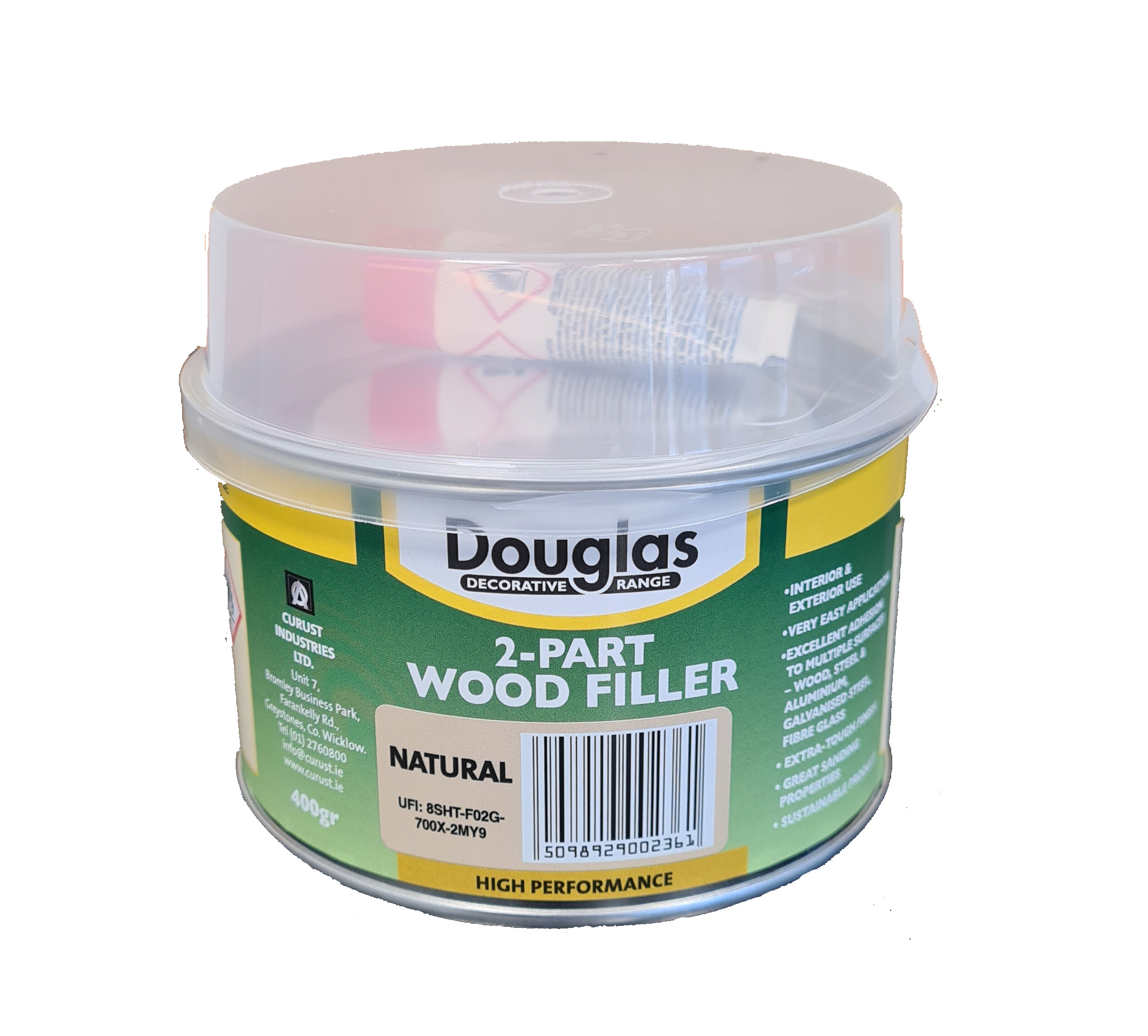 DPWF2PNAT - 2 Part Wood Filler, 400gr Natural