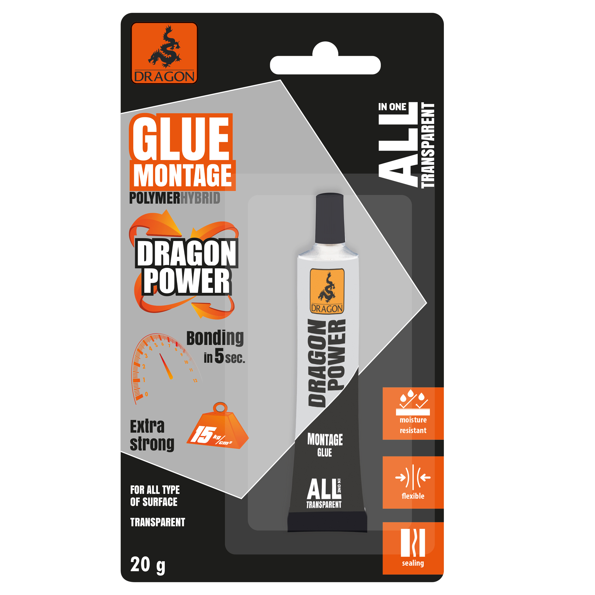 GRHYBRIDCL - Polymer Hybrid Extra Strong Adhesive Clear, 20gr