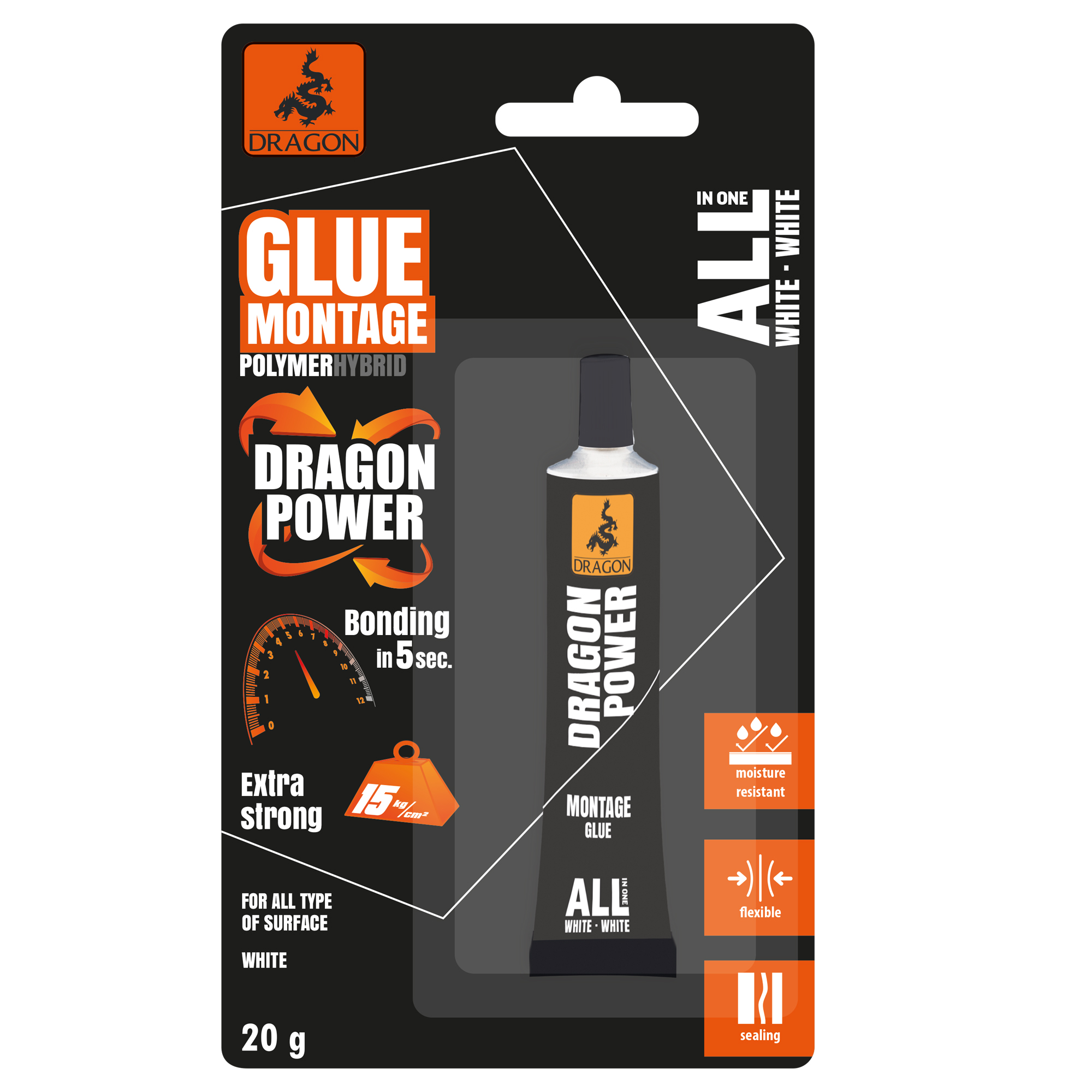 GRHYBRIDWH - Polymer Hybrid Extra Strong Adhesive White, 20gr