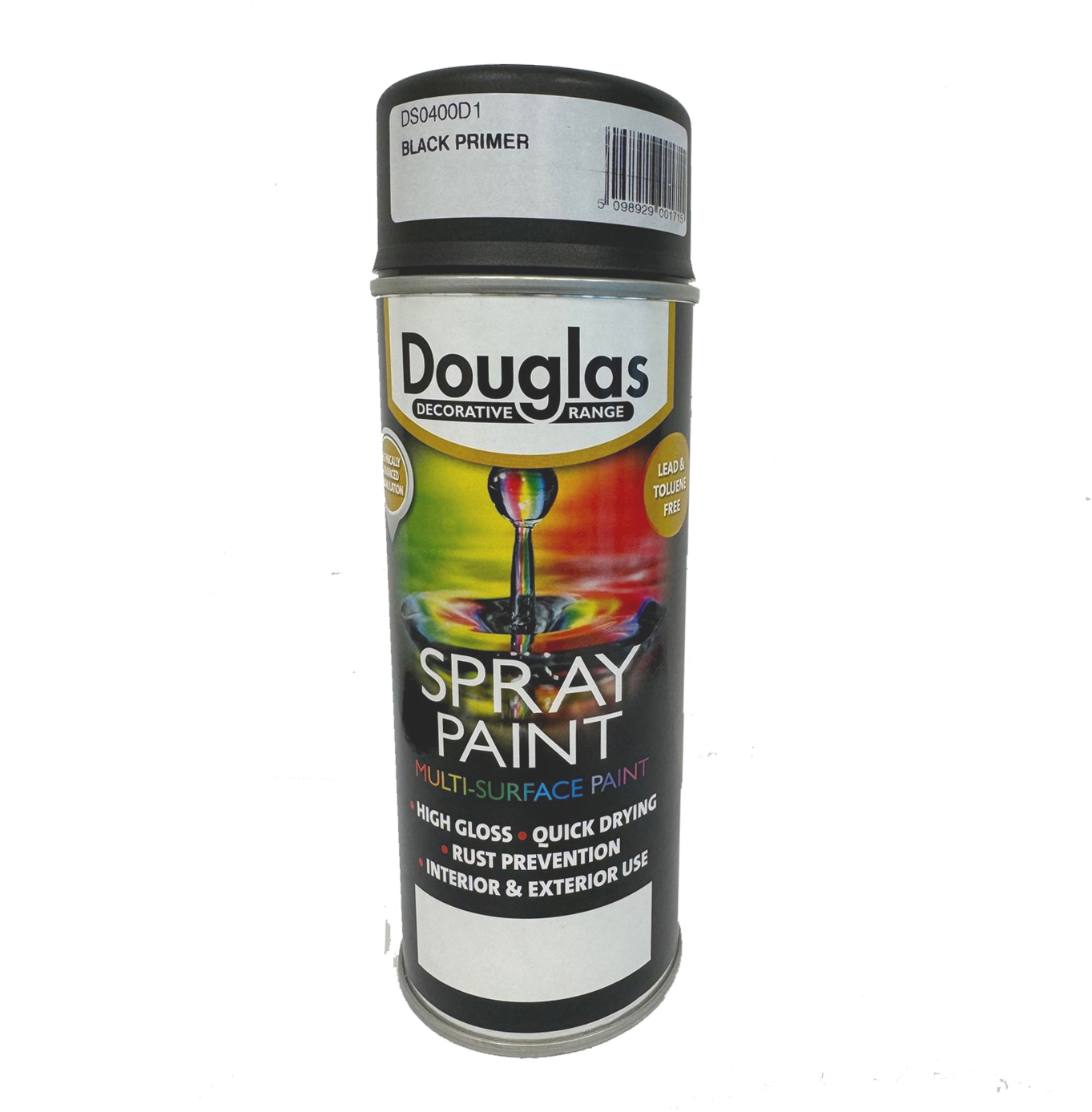 DS0400D1 - 400ml Spray Paint Black Primer
